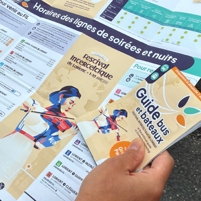guide pour les transports en commun lors du Festival Interceltique de Lorient