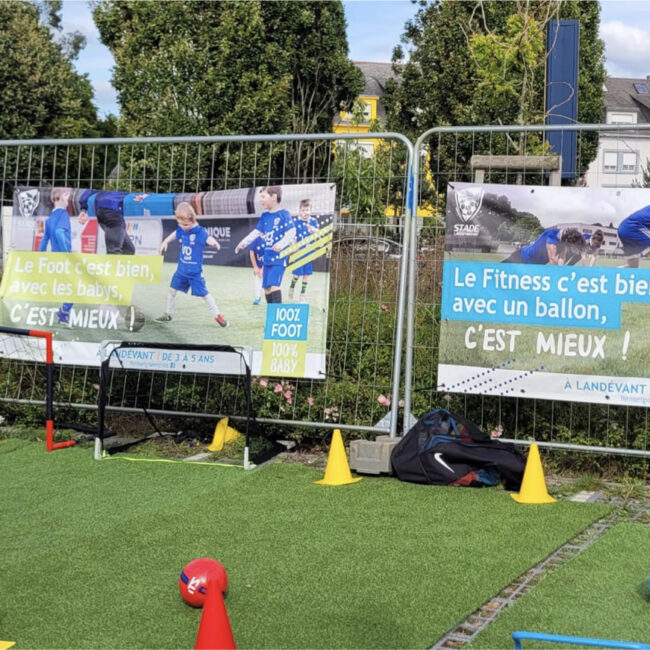 bâche pour le club de foot Stade Landévantais dans le Morbihan