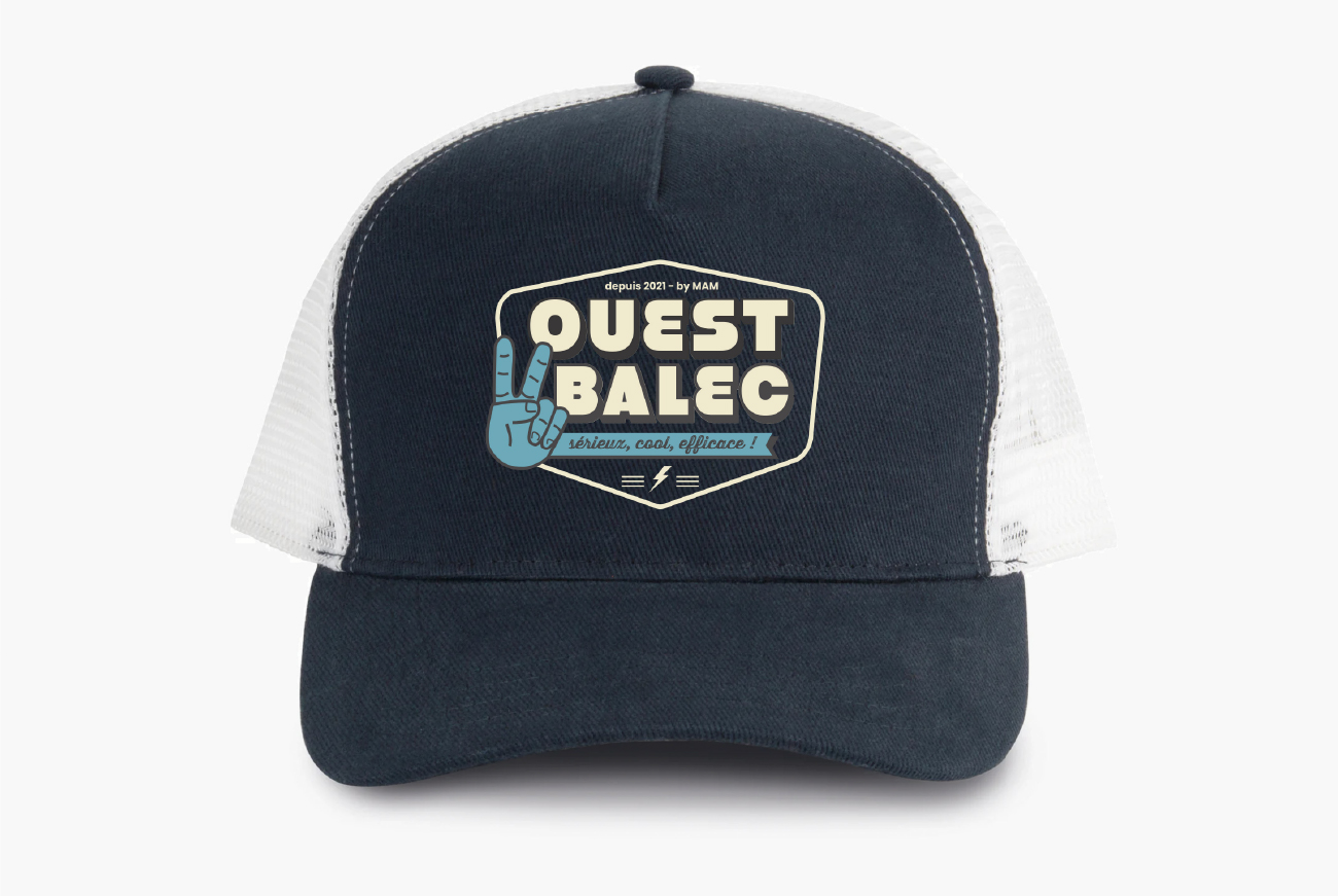 marquage casquette et tee-shirt entreprise électricité Ouest Électricité dans le Finistère