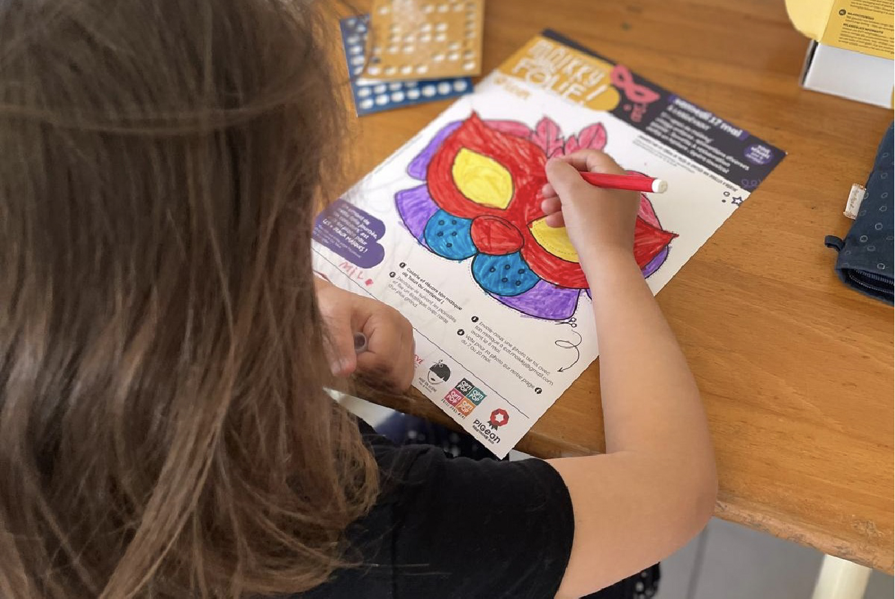 coloriage pour un évènement caritatif de molkky en folie Les Chiens de Talus dans le Morbihan