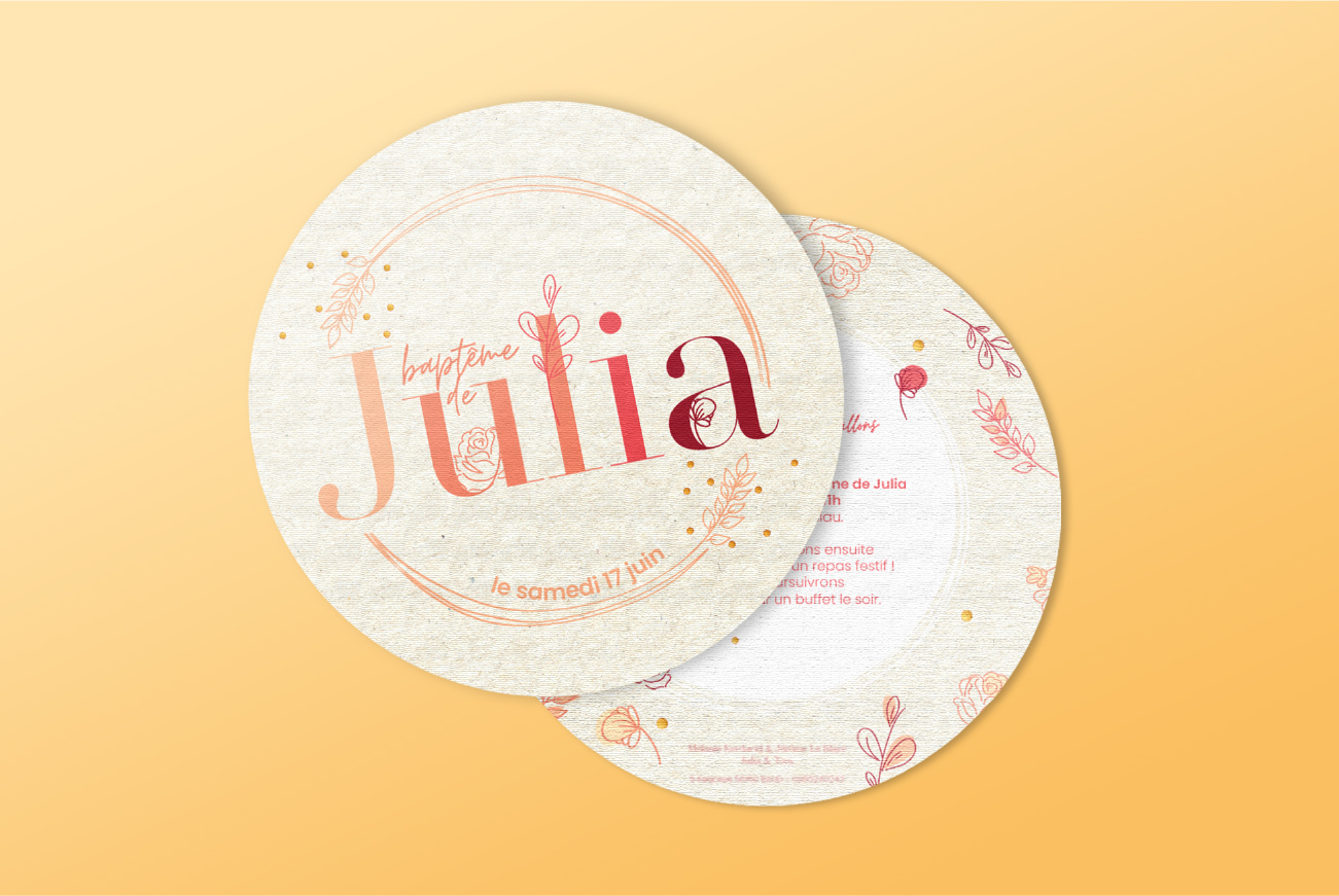 faire-part de baptême Morbihan