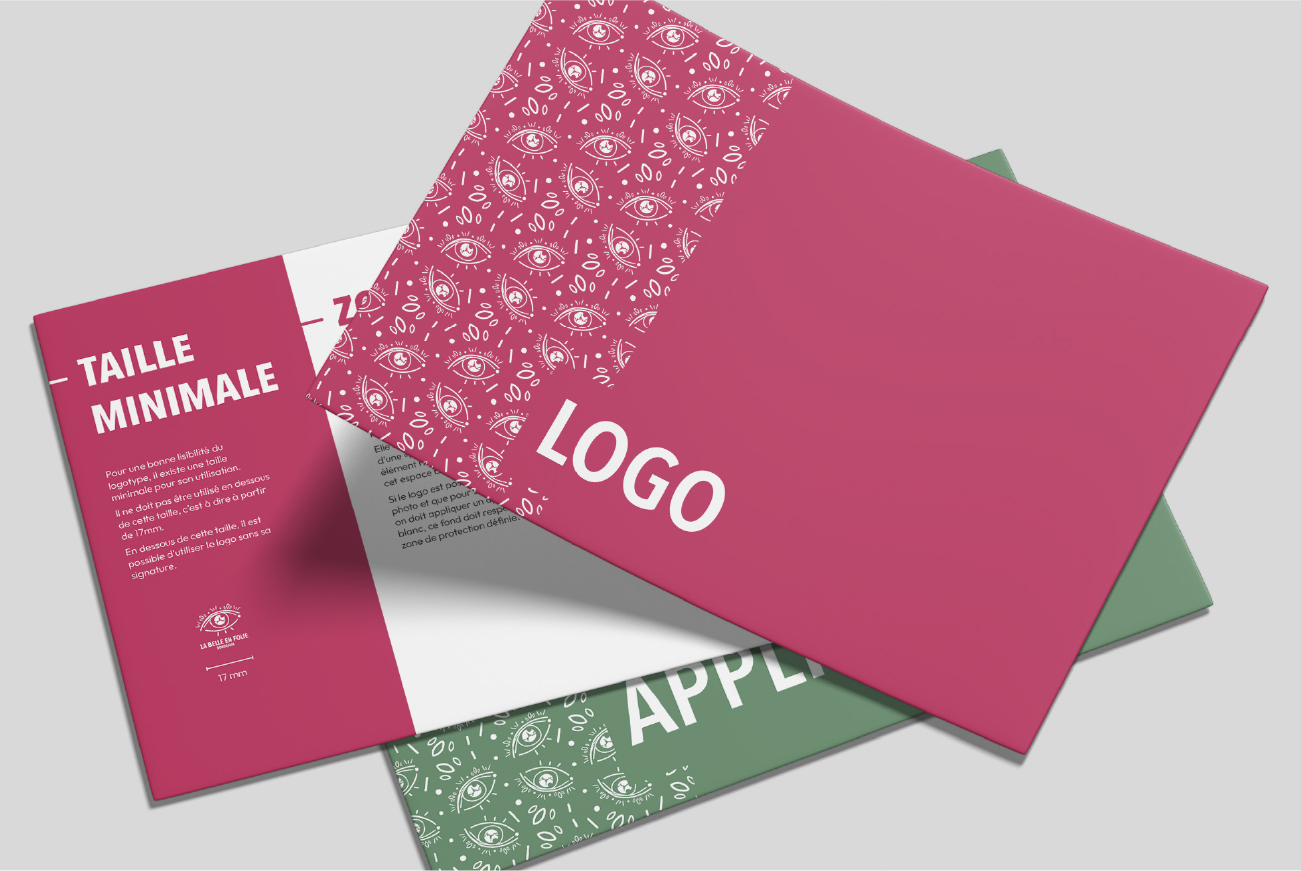 charte graphique pour La Belle en Folie, bar, restaurant en Gironde