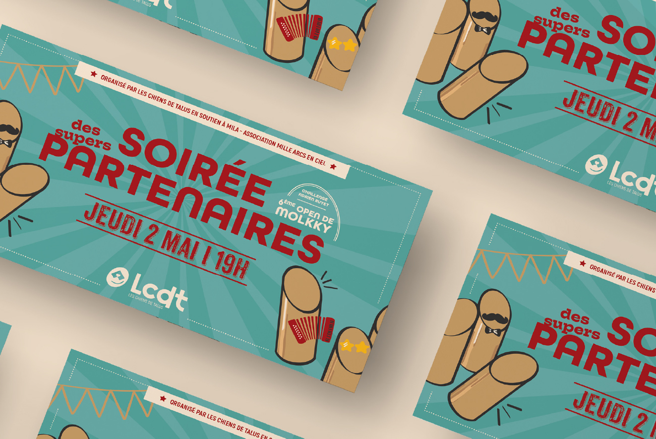 invitation pour un évènement caritatif de molkky Les Chiens de Talus dans le Morbihan