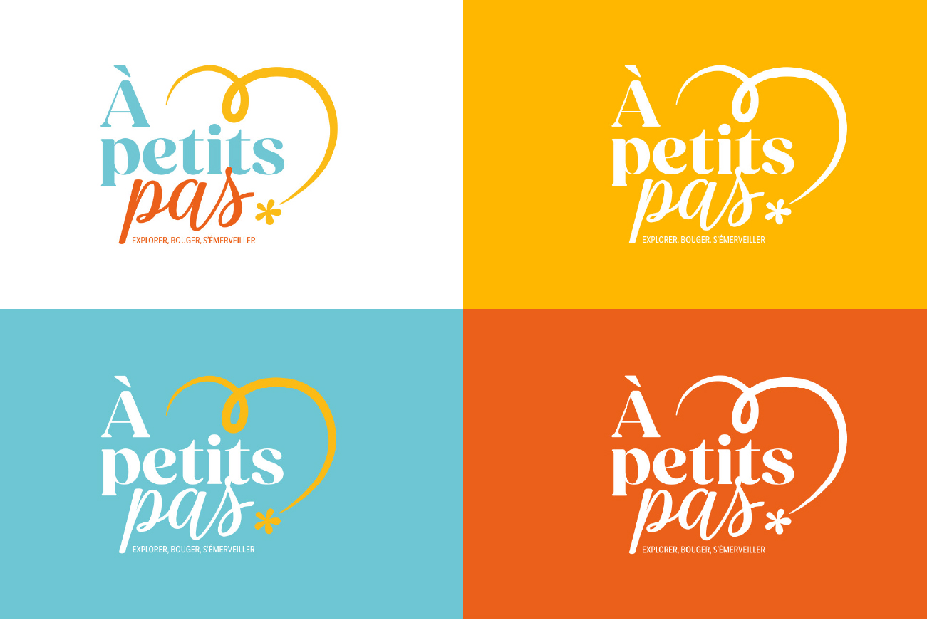 logos pour des ateliers d'éveil corporel et sensoriel À petits pas dans le Finistère