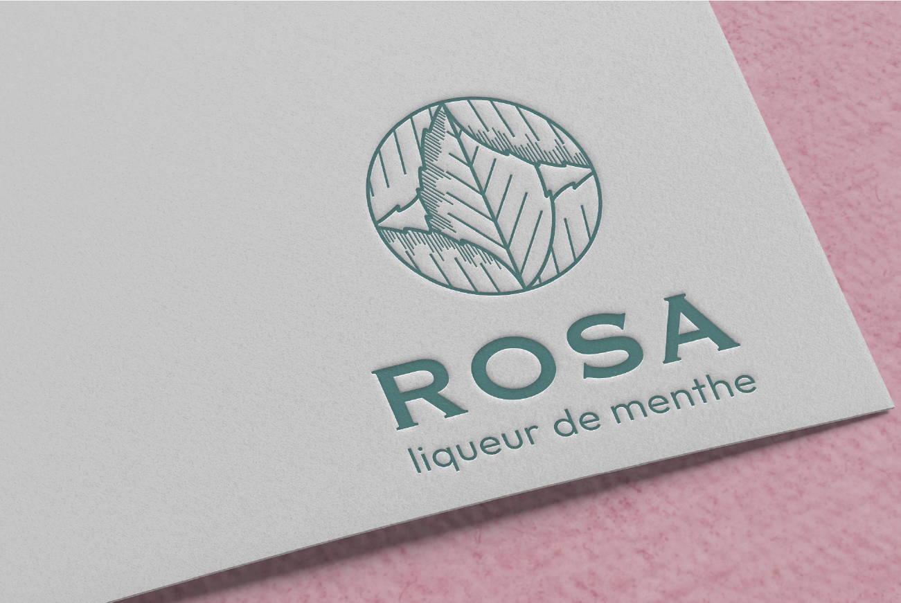 logo pour Rosa, liqueur de menthe en Gironde