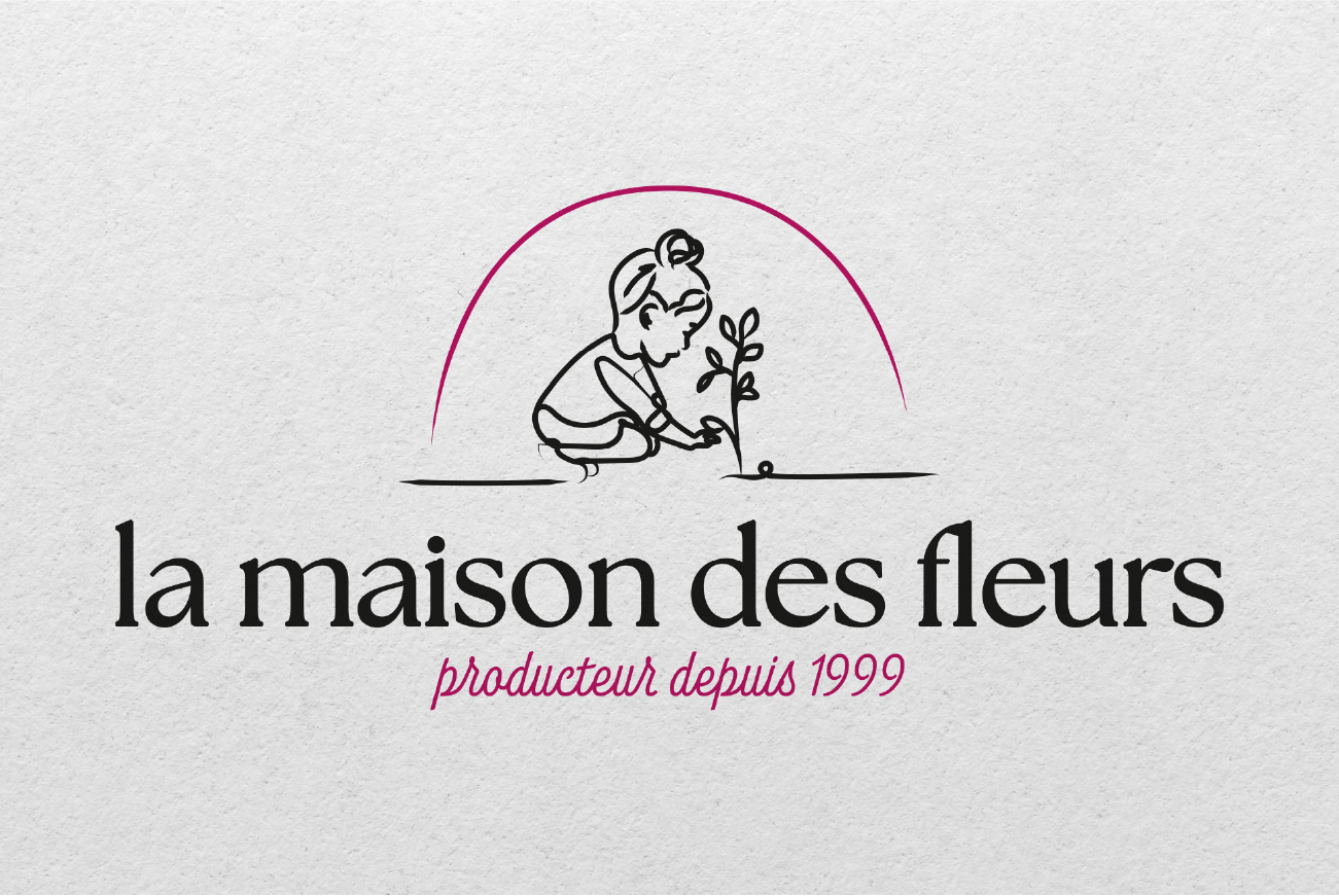 logo pour La maison des fleurs, serre, producteurs dans le Morbihan