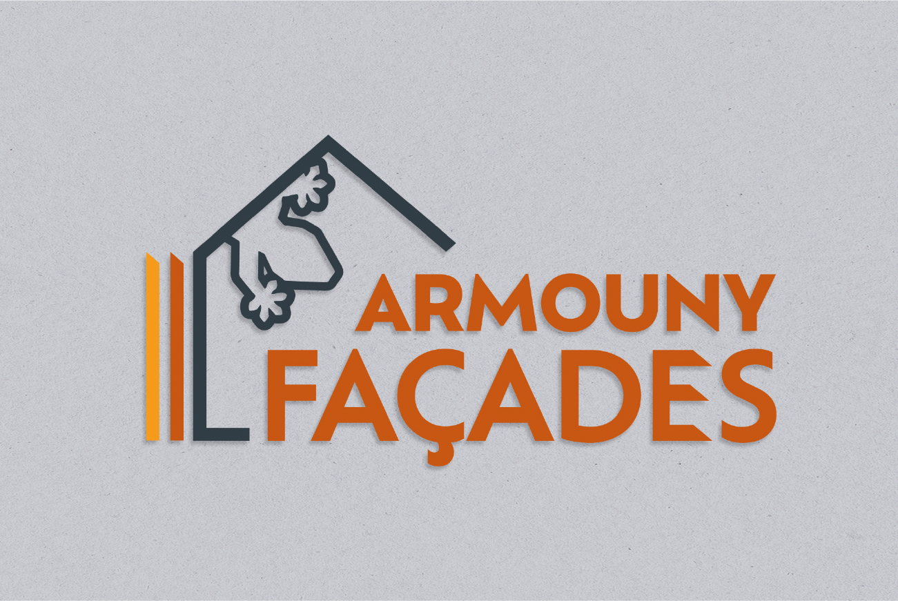 logo pour un artisan façadier Armouny Façades dans le Morbihan