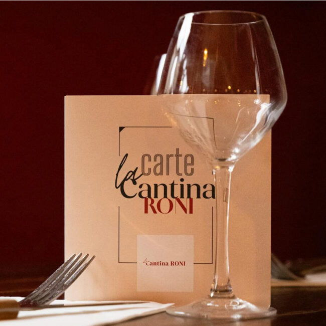 carte menu pour un restaurant La Cantina Roni à Bordeaux