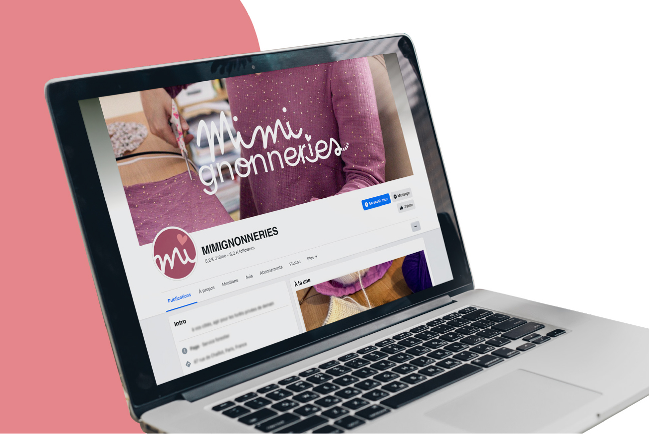 identité visuelle pour une couturière Mimi'gnonneries dans le Morbihan