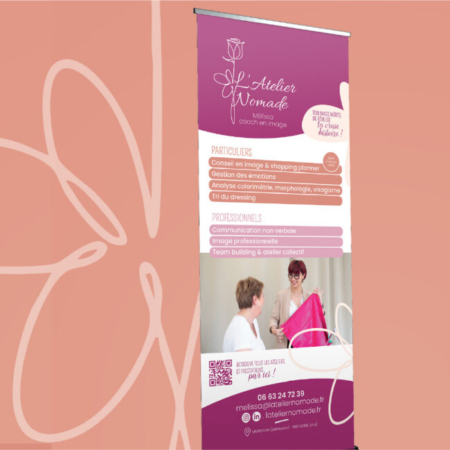 roll-up pour une coach en image L'Atelier Nomade dans le Morbihan