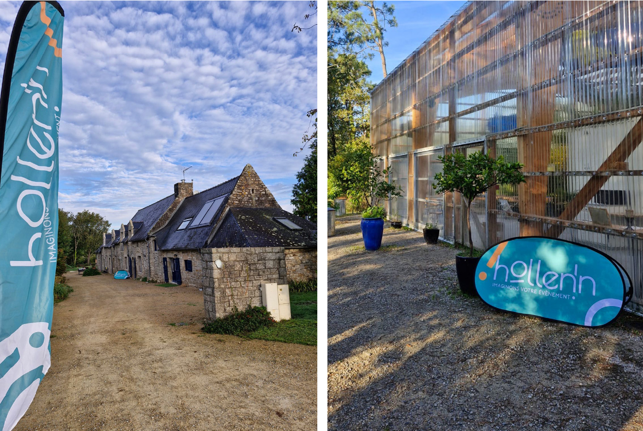 sugnalétique lors d'un accompagnement graphique 360 agence évènementielle Hollenn dans le Morbihan