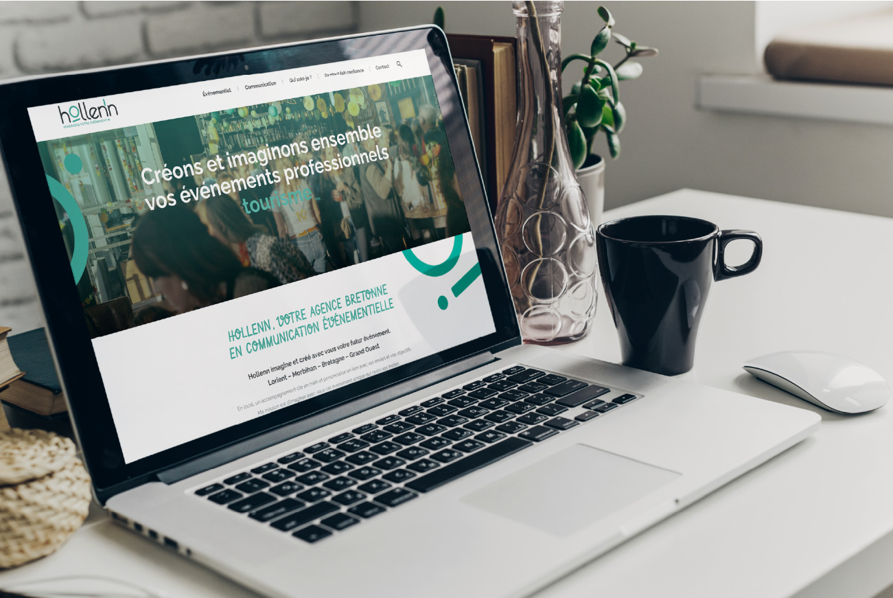site web lors d'un accompagnement graphique 360 agence évènementielle Hollenn dans le Morbihan