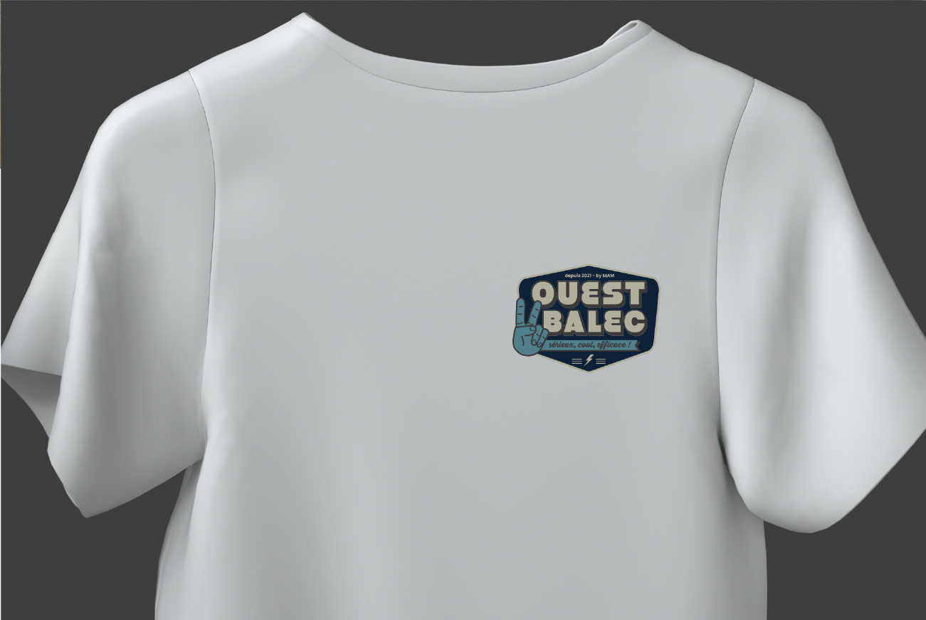 marquage tee-shirt entreprise électricité Ouest Électricité dans le Finistère